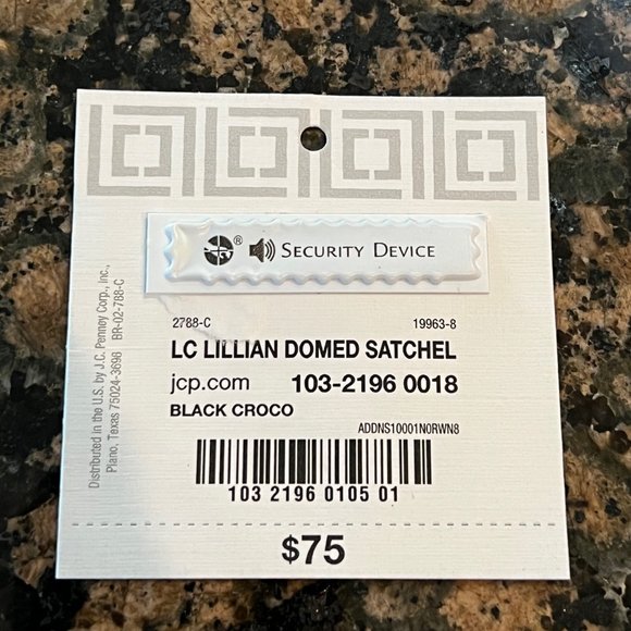 NWOT - Liz Claiborne Domed Satchel with Black Crocodile Pattern - Picture 8 of 8